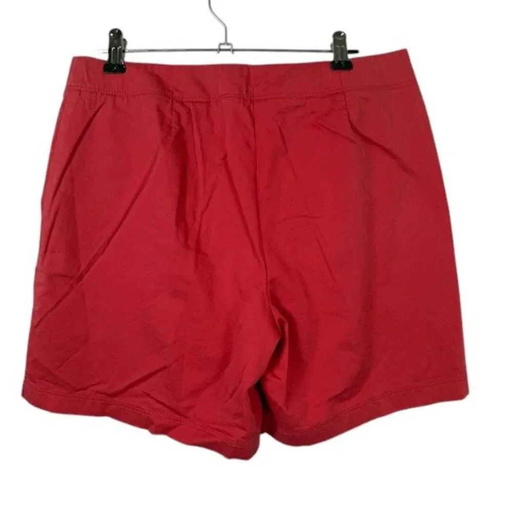 Tommy Bahama Flat Front Trouser Shorts Stretch Deep Coral Color Pockets Size 6‎